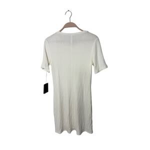 Reformation Gigi Dress Ribbed T Shirt Dress Mini Dress ivory‎ small